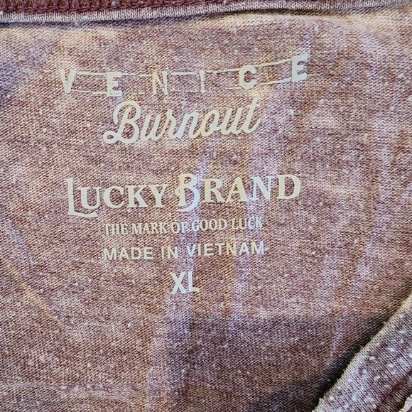 Lucky Brand Venice Burnout Henley Tshirt - Picture 2 of 2